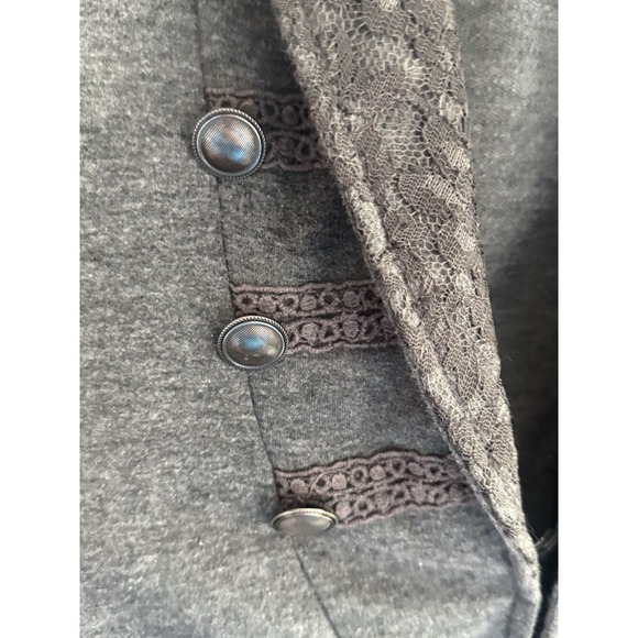 Vtg Y2K Wet Seal Military Style Vest M Goth Emo Grunge Vamp 90s Indie Sleaze - Picture 2 of 8